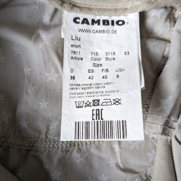 CAMBIO Liu Women's Straight Leg Jeans  Size 8 (US)  Tan  NWOT - Picture 8 of 8